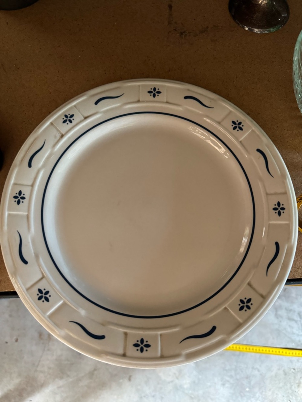 Longaberger Blue Heritage Woven Traditions Dinner Plate
